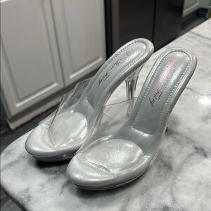 Elegant Silver Women's Heels
